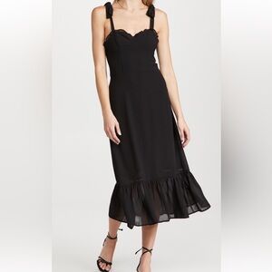 O.P.T Toile de Joy Black Midi Dress